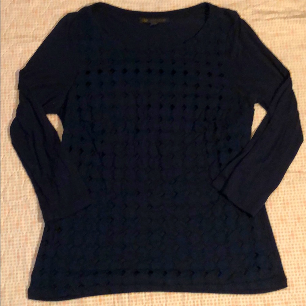 Navy Diamond Patterned Shirt